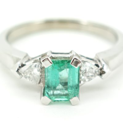 inel smarald si diamante 1.09ct