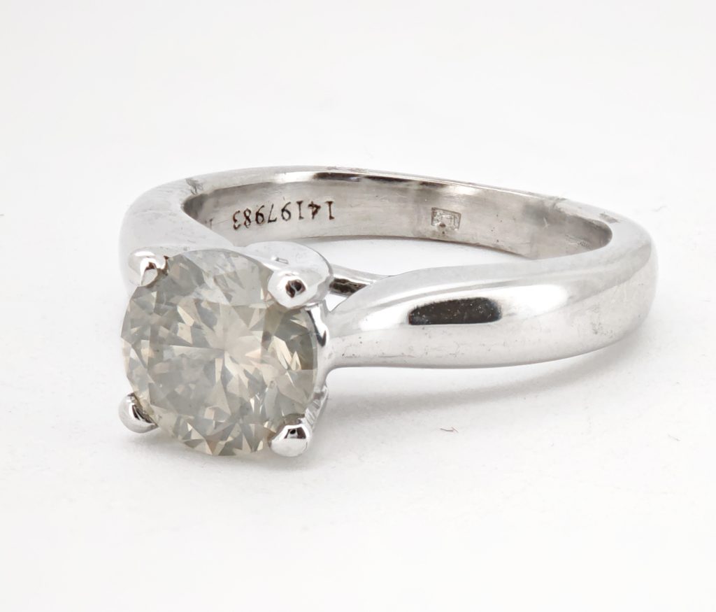 inel logodna aur 18k si diamante 1.31ct