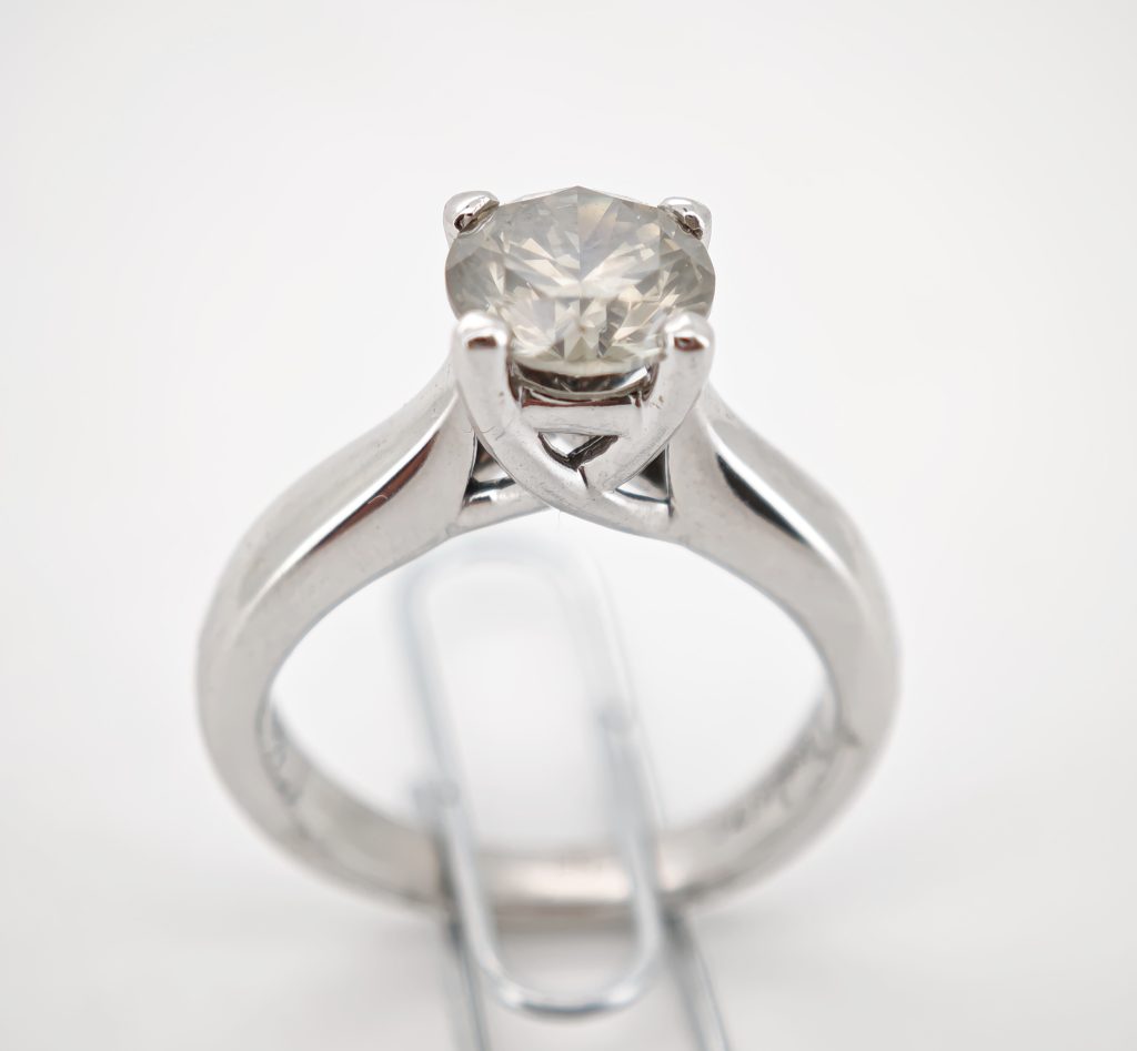 inel logodna aur 18k si diamante 1.31ct