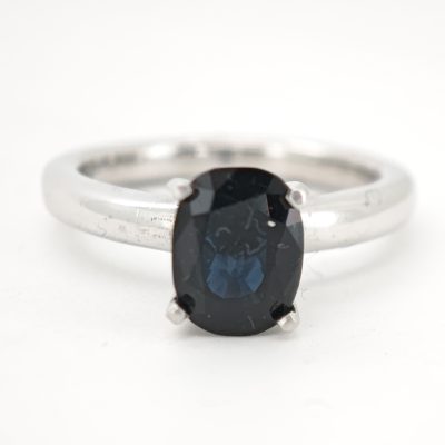 inel platina cu safir 2.22ct cetificat gls