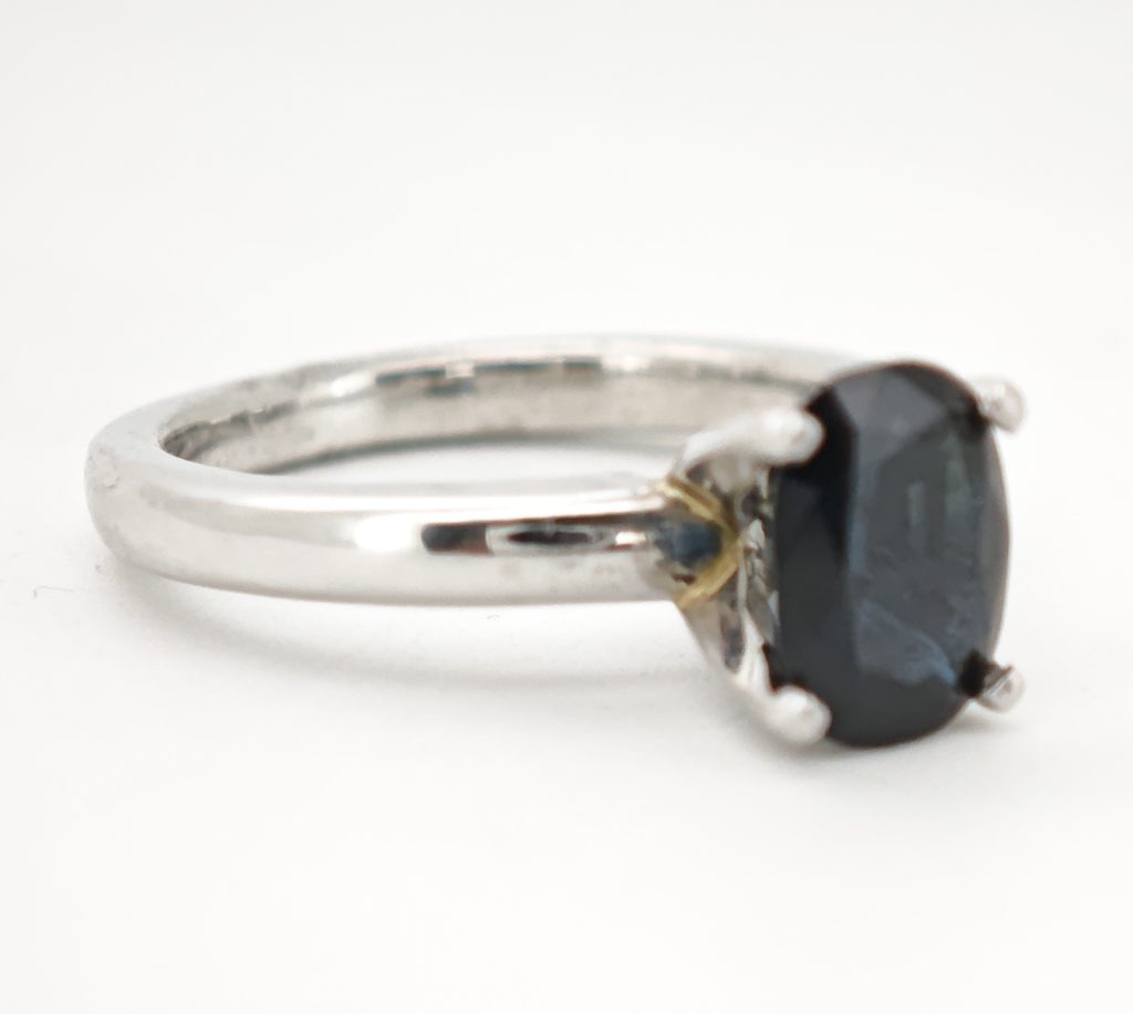 inel platina cu safir 2.22ct cetificat gls