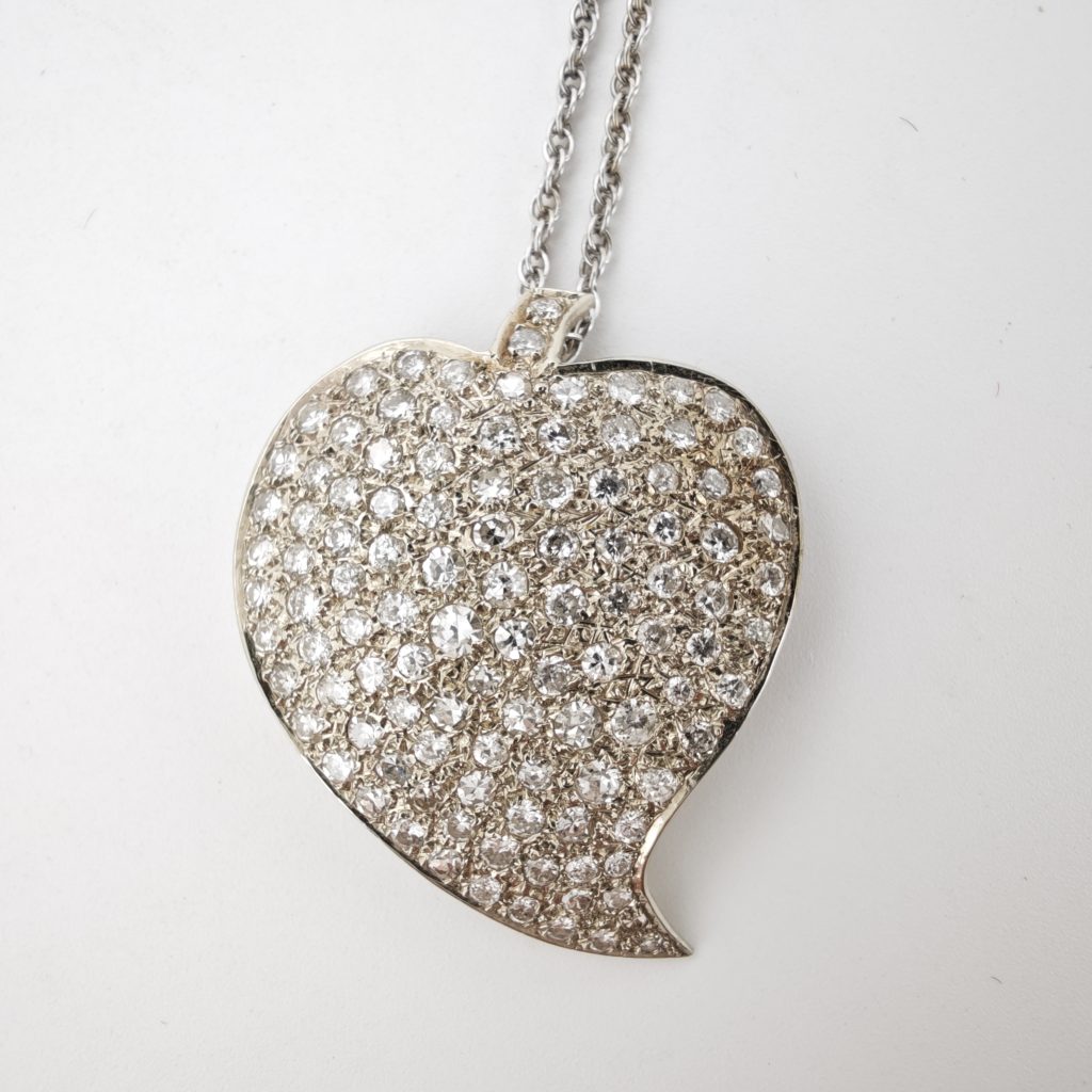 colier aur 14k cu diamante 3.0ct