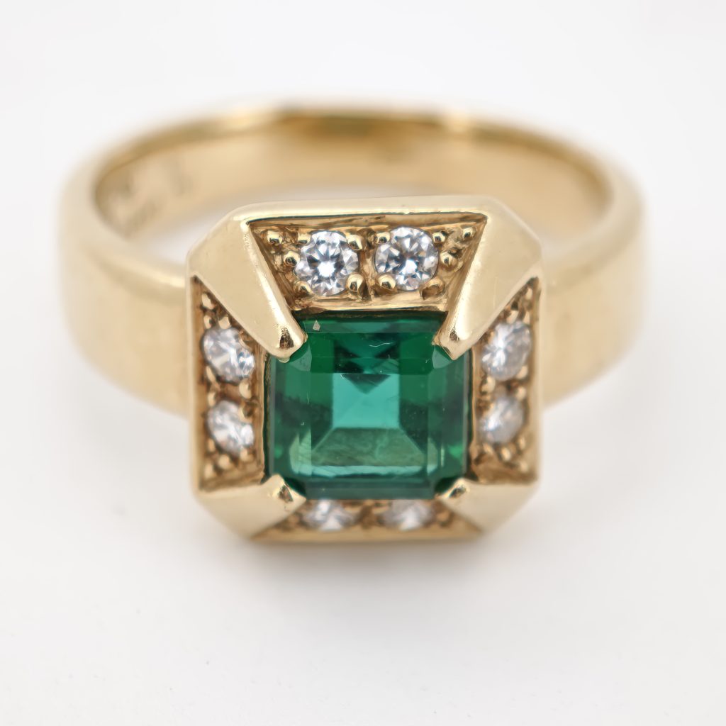 inel smarald si diamante 1.82ct