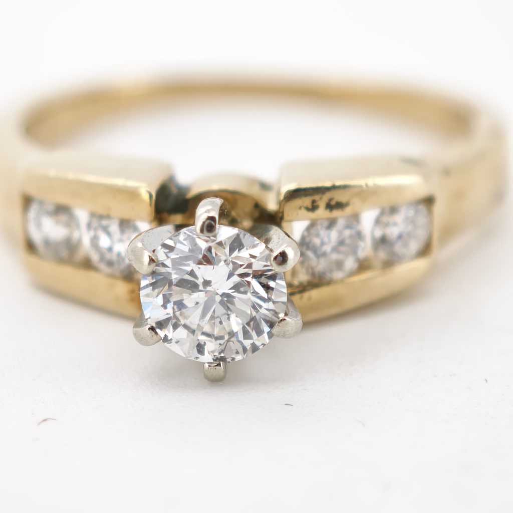 inel logodna cu diamante 14k 0.88ct