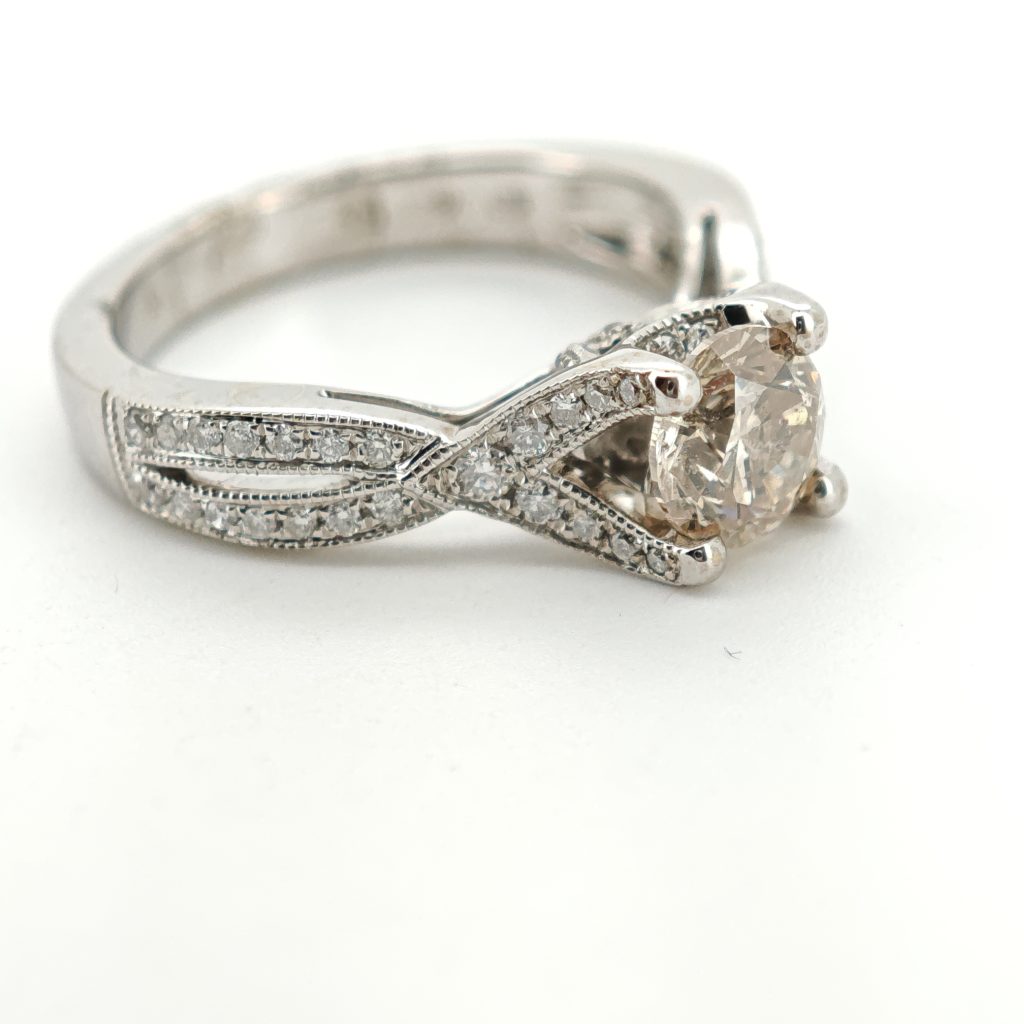 inel logodna 14k cu diamante 1,40ct