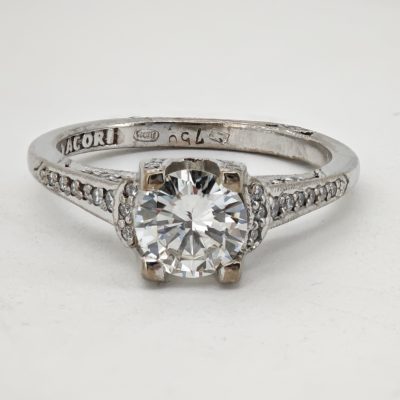 inel logodna "tacori" aur 18k cu diamante 1.07ct