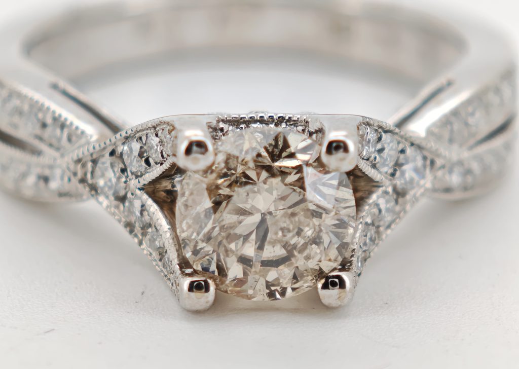 inel logodna 14k cu diamante 1,40ct