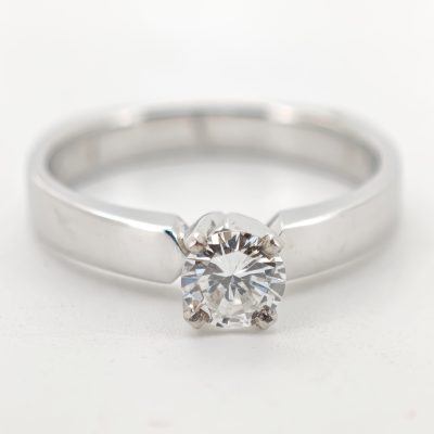 inel logodna aur 14k si diamante 0,48ct