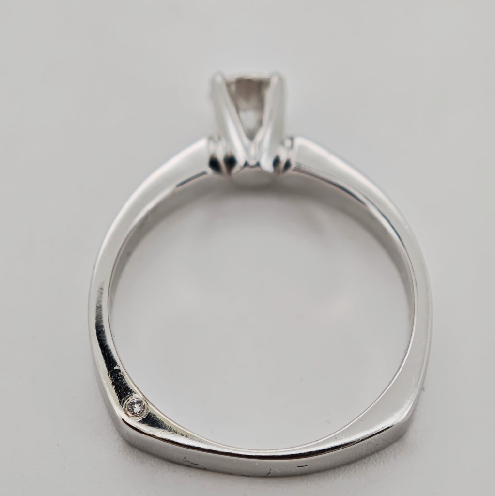 inel logodna aur 14k si diamante 0,48ct