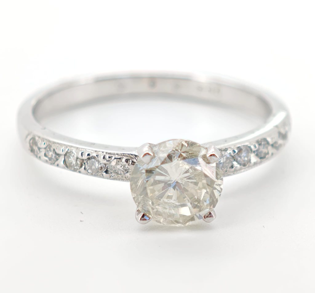 inel logodna 14k cu diamante 1.40ct