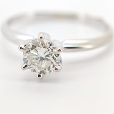 inel logodna cu diamant 0.70ct aur 14k