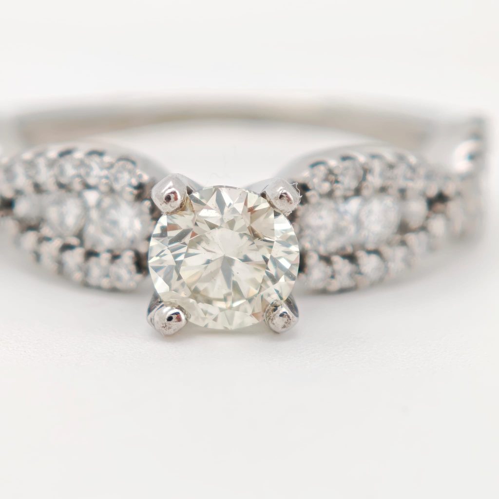 inel aur 14k model "infinity" cu diamante 1.40ct