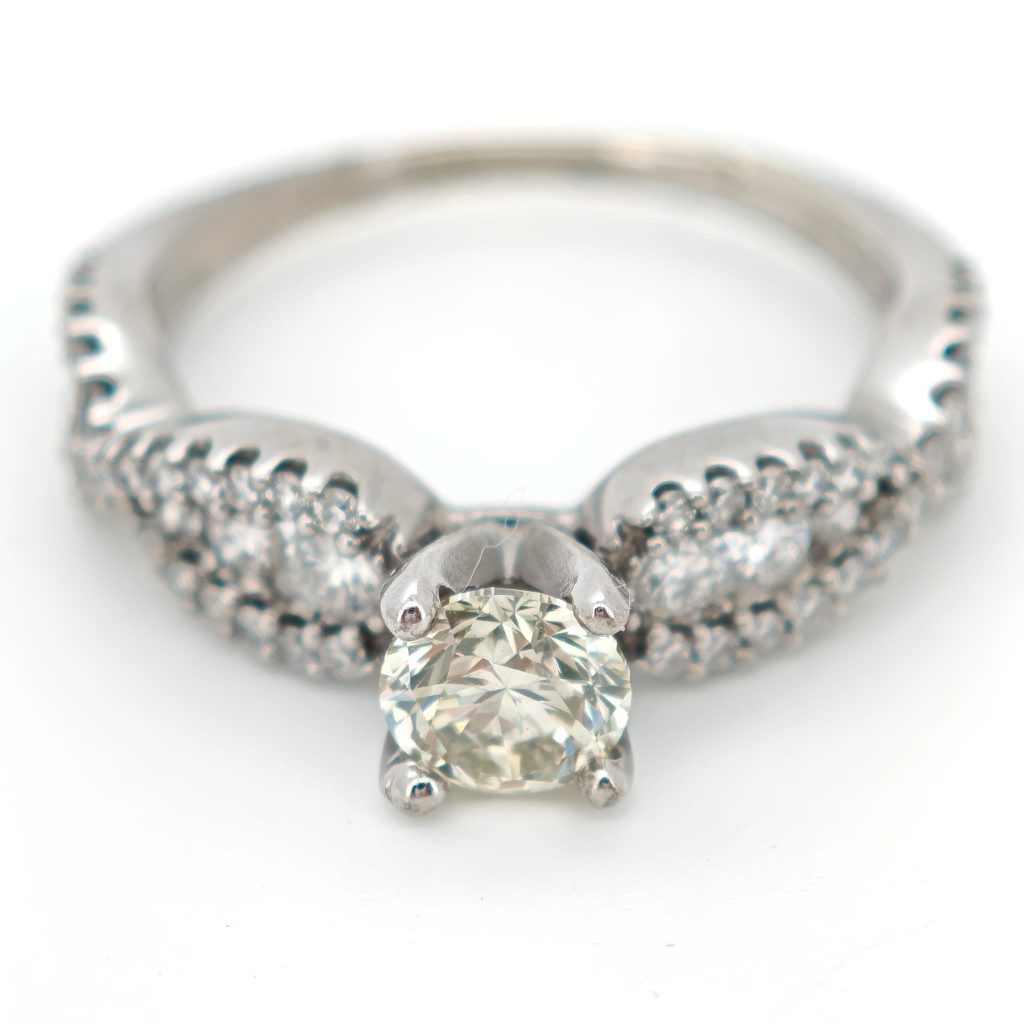 inel aur 14k model "infinity" cu diamante 1.40ct