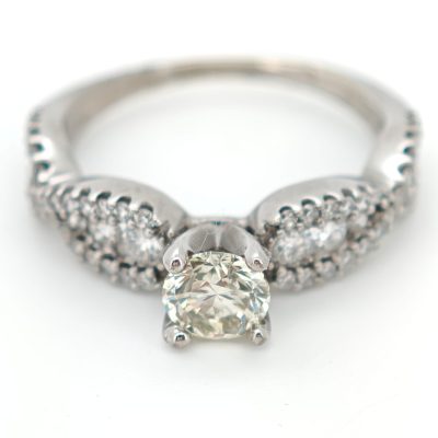 inel aur 14k model "infinity" cu diamante 1.40ct