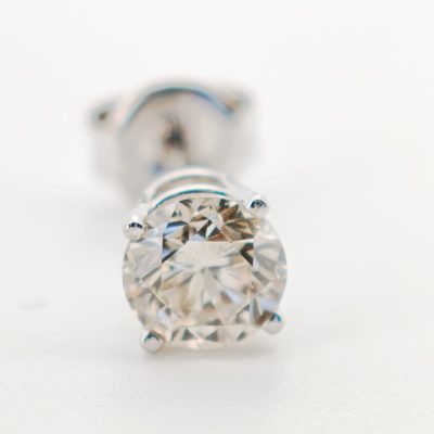 cercel aur 14k cu diamant 0.55ct marca zei