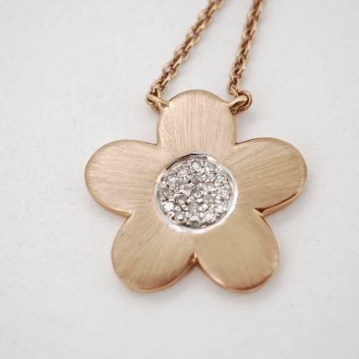 colier aur 14k cu diamante 0,06ct