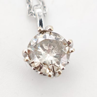 colier aur 14k cu diamant 0.90ct