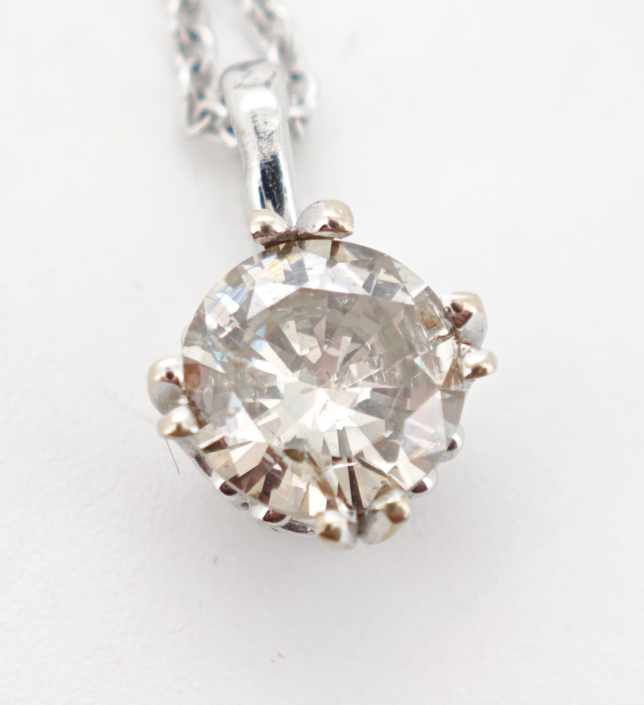 colier aur 14k cu diamant 0.90ct