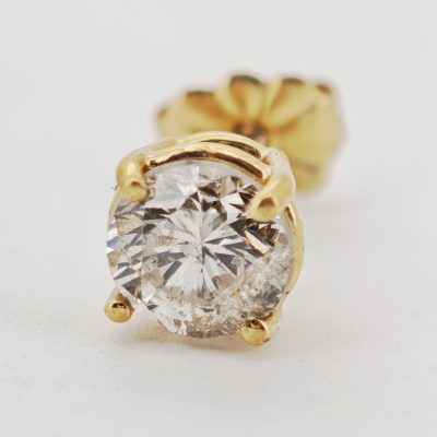 cercel aur 14k cu diamant 0.78ct