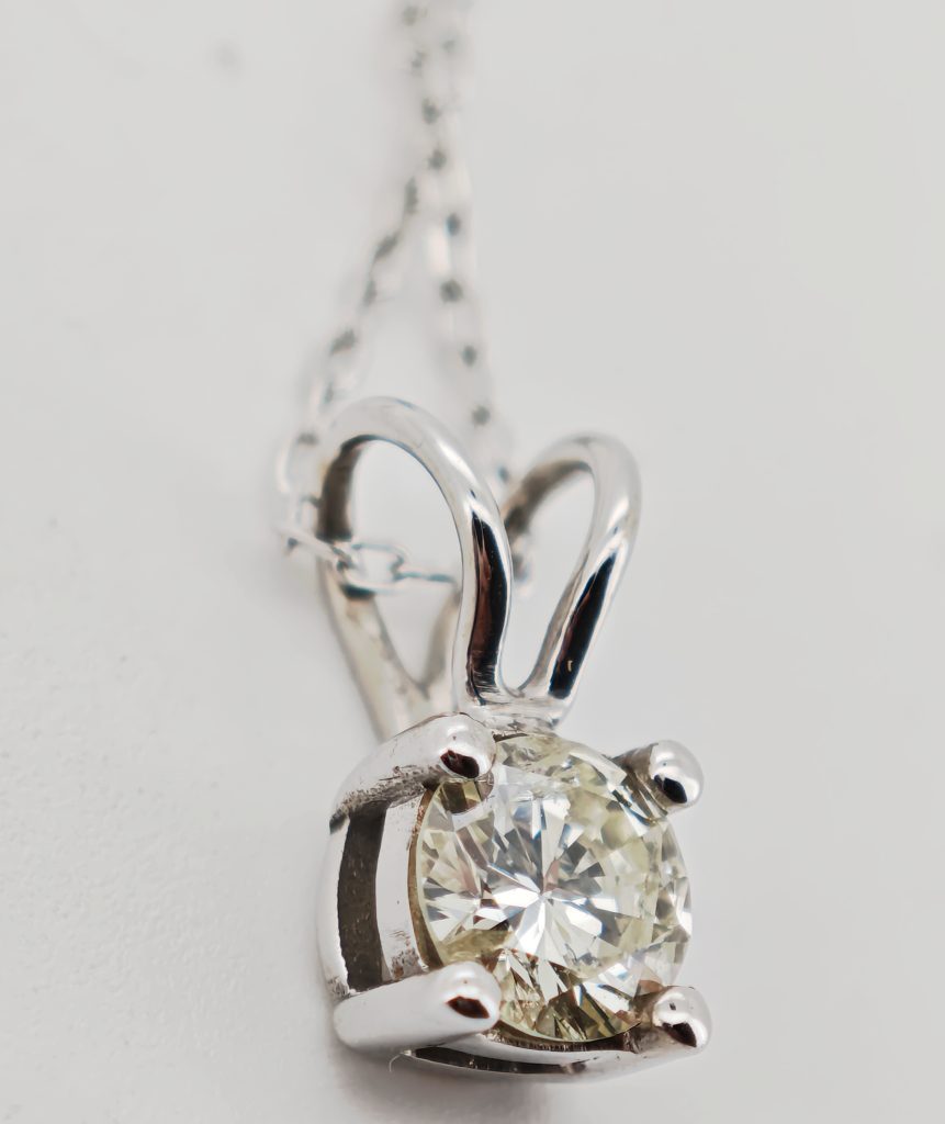 colier aur 14k cu diamant 0.86ct