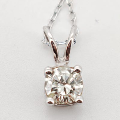 colier aur 14k cu diamant 0.86ct