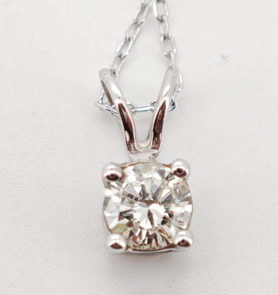 colier aur 14k cu diamant 0.86ct
