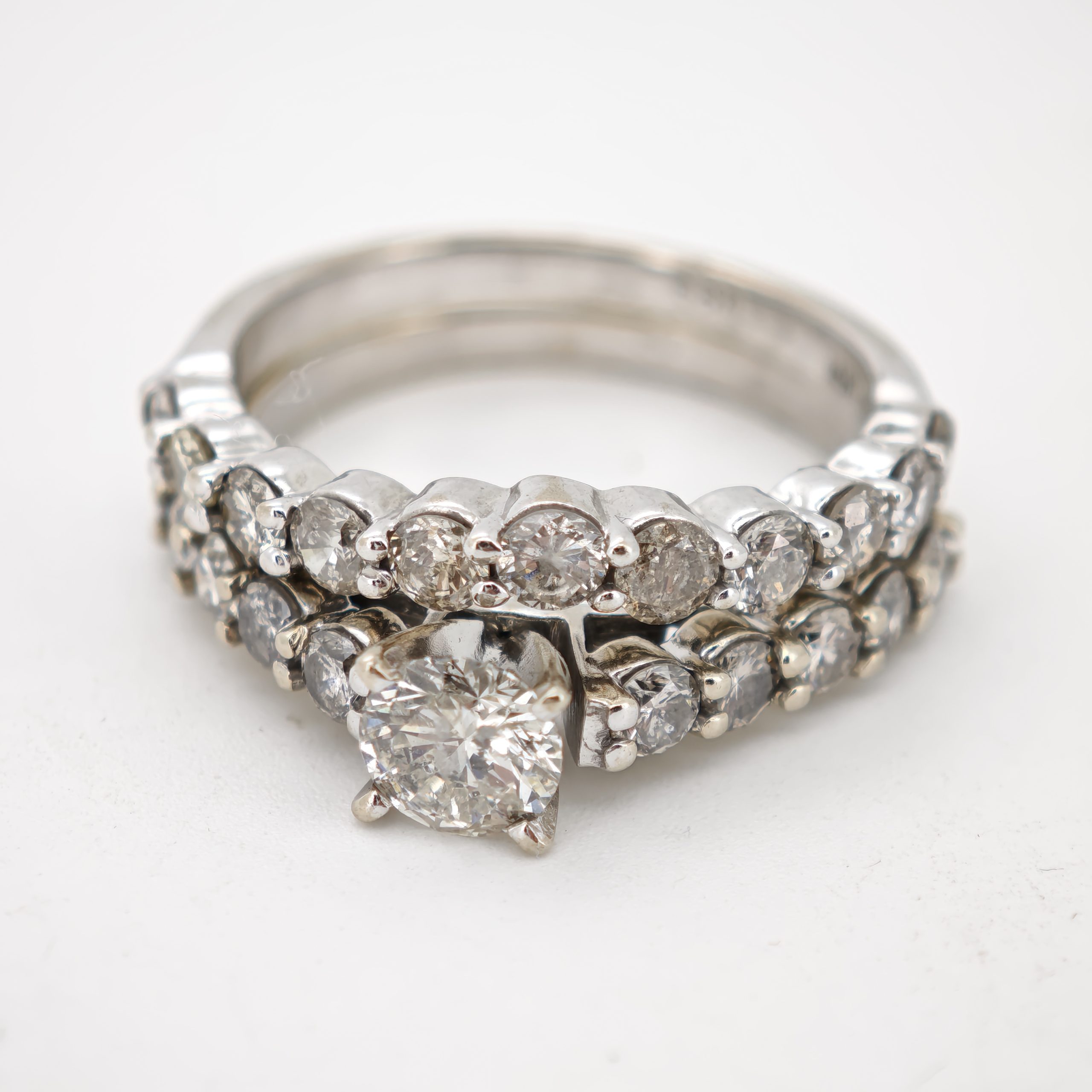 inel aur 14k cu diamante si verigheta 2,55ct inel aur 14k cu diamante si verigheta 2,55ct