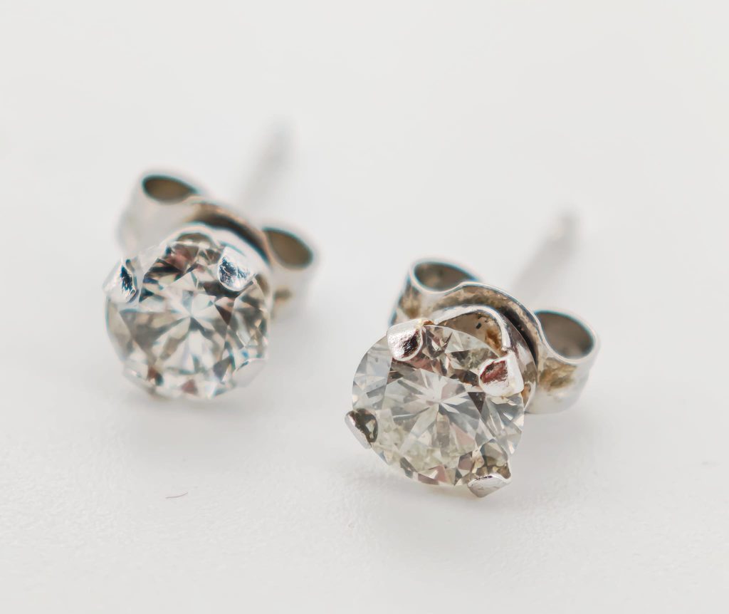 cercei aur 14k cu diamante 0.35ct