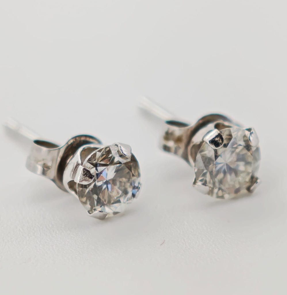 cercei aur 14k cu diamante 0.35ct