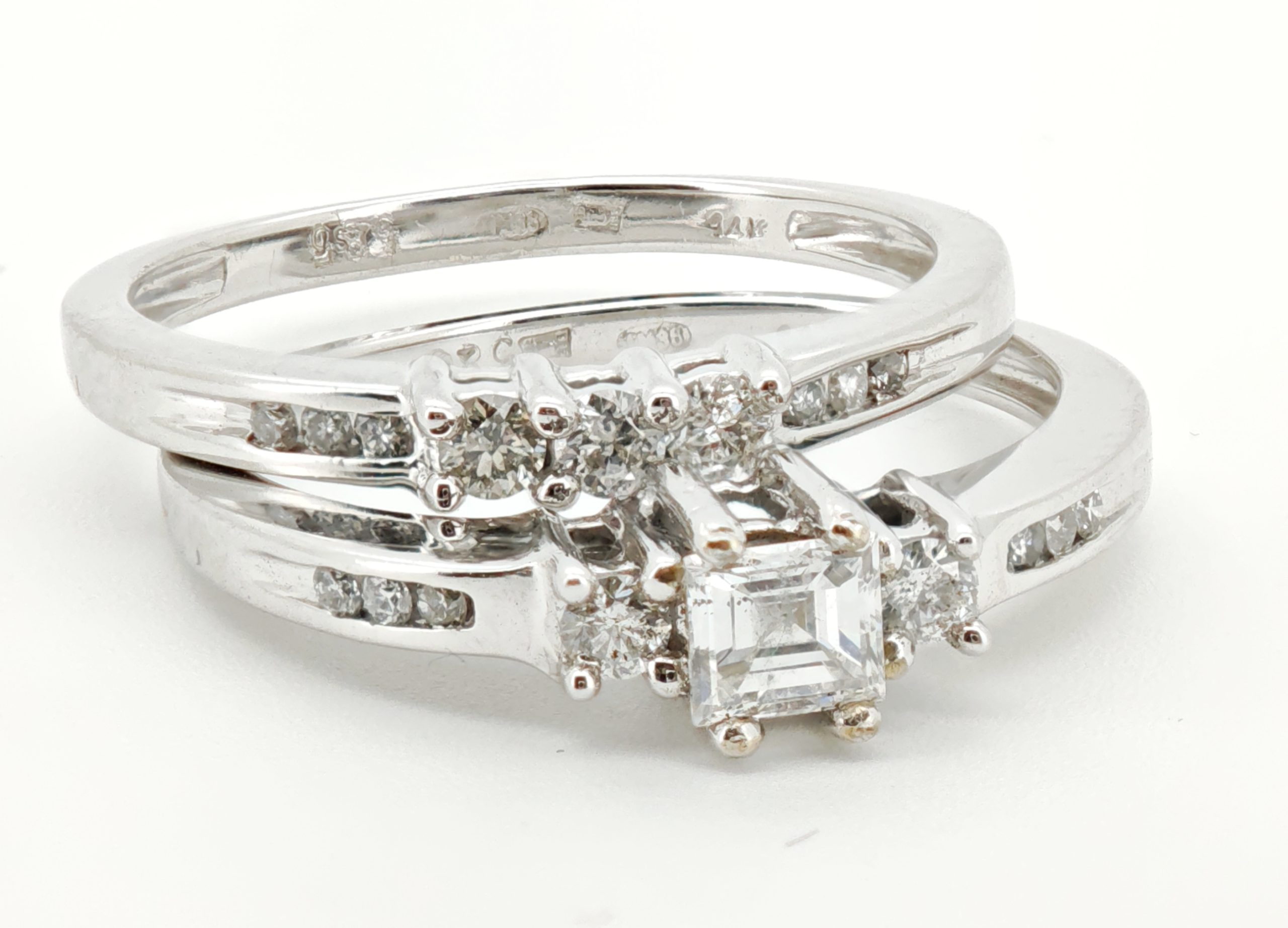 inel si verigheta aur 14k cu diamante 0,55ct inel si verigheta aur 14k cu diamante 0,55ct