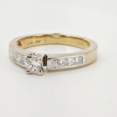 inel aur 14k cu diamante 0.75ct