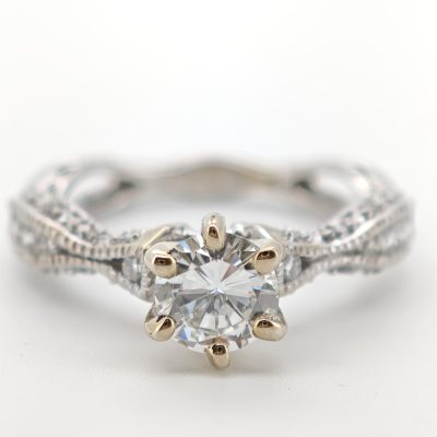 inel logodna aur 14k cu diamante 1.05ct