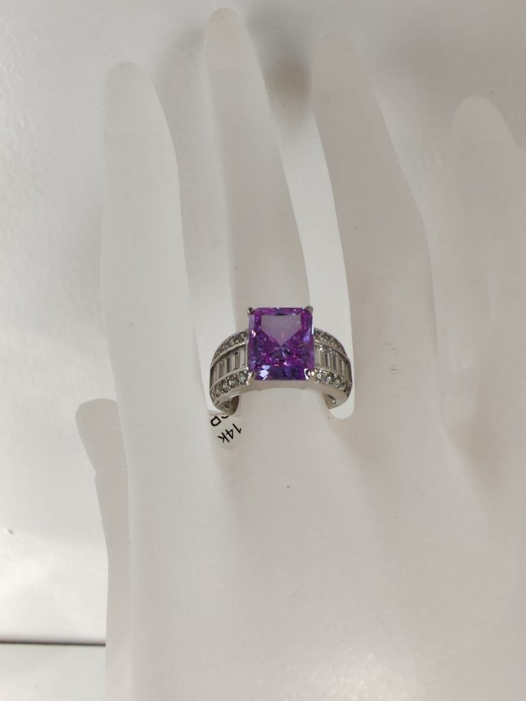 inel aur 14k cu zirconii