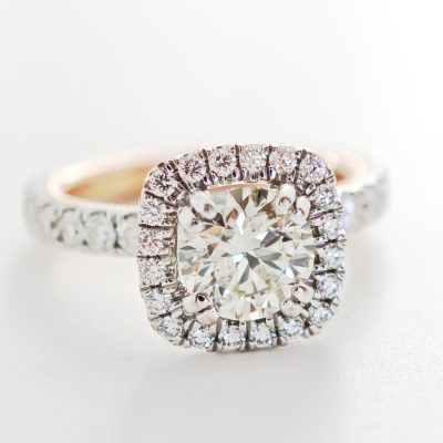 inel aur cu diamante 2,5ct