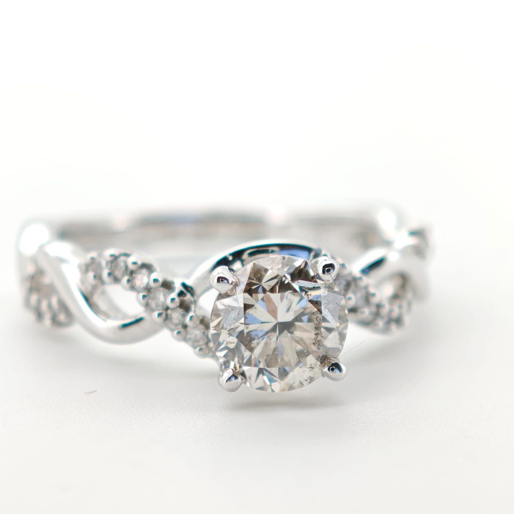 inel aur 14k cu diamante 1.13ct