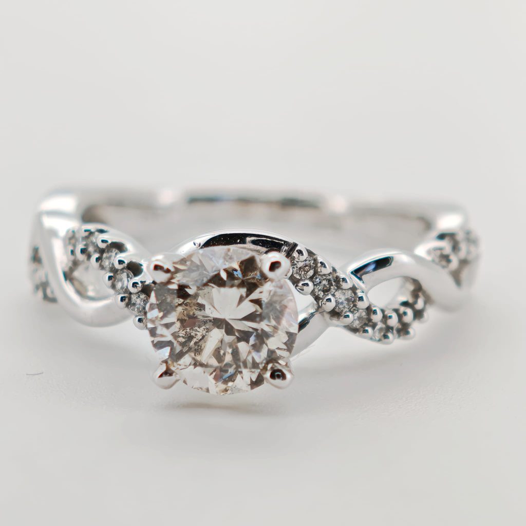 inel aur 14k cu diamante 1.13ct