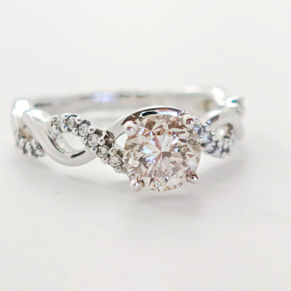 inel aur 14k cu diamante 1.13ct