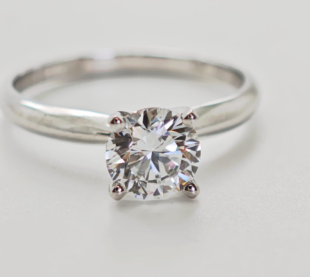 inel aur 14k cu diamant 1.01ct igi