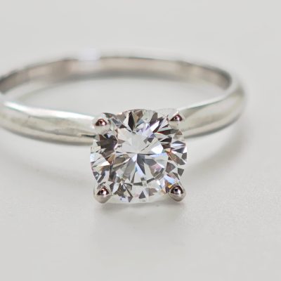 inel aur 14k cu diamant 1.01ct igi