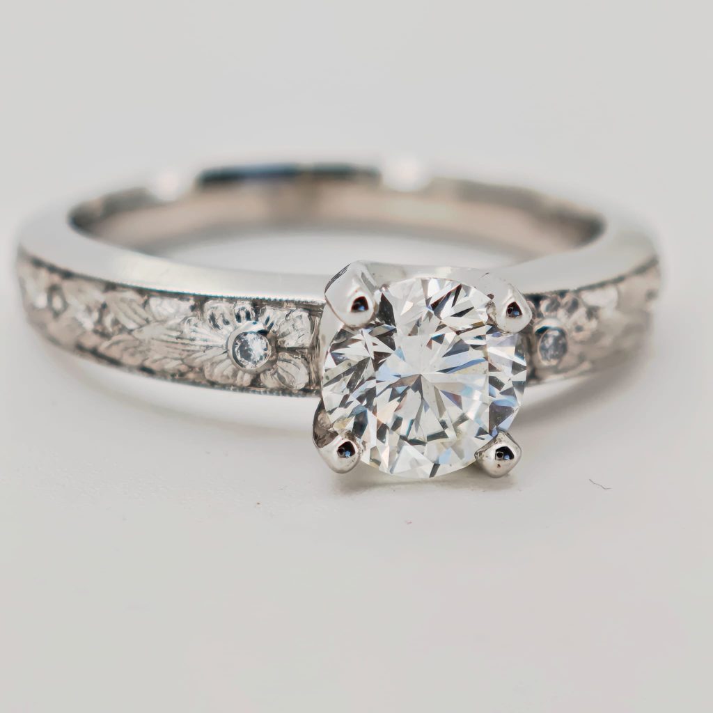 inel platina si diamante 1.00ct