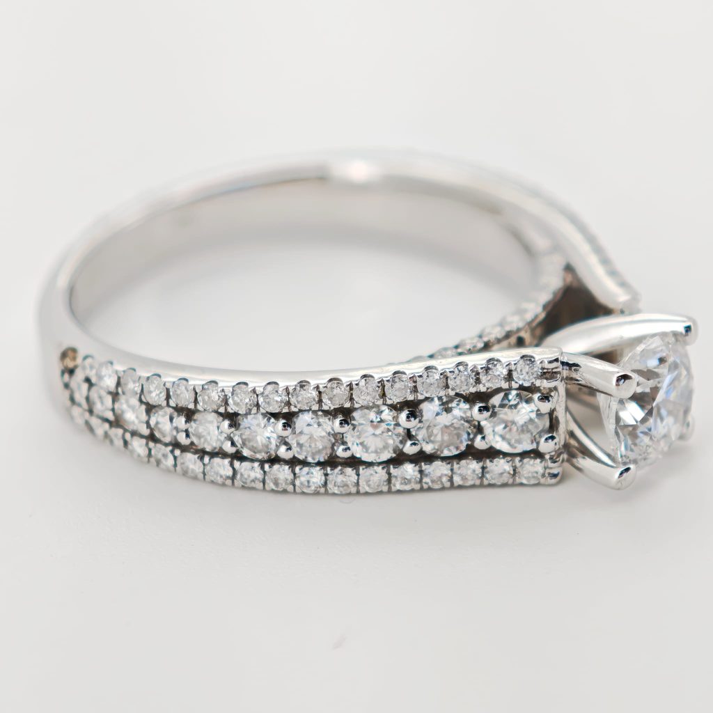 inel 14k cu diamante 2.52ct inscriptionare laser pe diamant