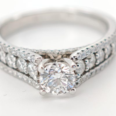 inel 14k cu diamante 2.52ct inscriptionare laser pe diamant