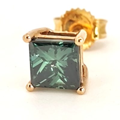 Cercel aur roz 14k cu diamant natural 0,7ct