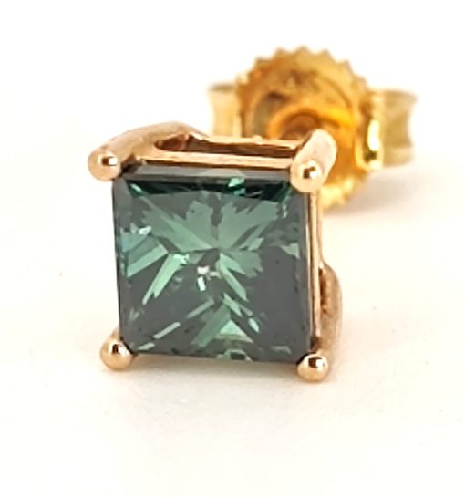 Cercel aur roz 14k cu diamant natural 0,7ct