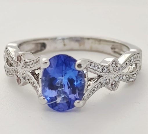 Inel 14k cu Tanzanite si diamante