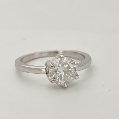 Inel 14k cu diamant natural de 1,64ct