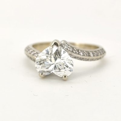 Inel aur 14k cu diamnte 2,5ct naturale si lab grown