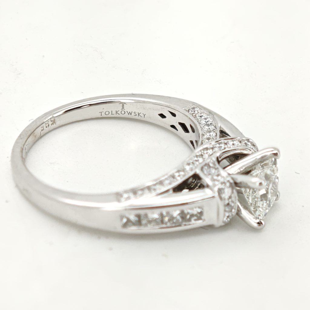 inel 14k cu diamante 1.47ct