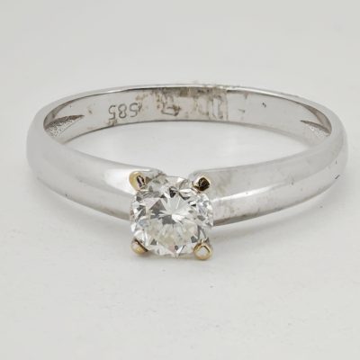 inel aur 14k cu diamant natural 0.56ct