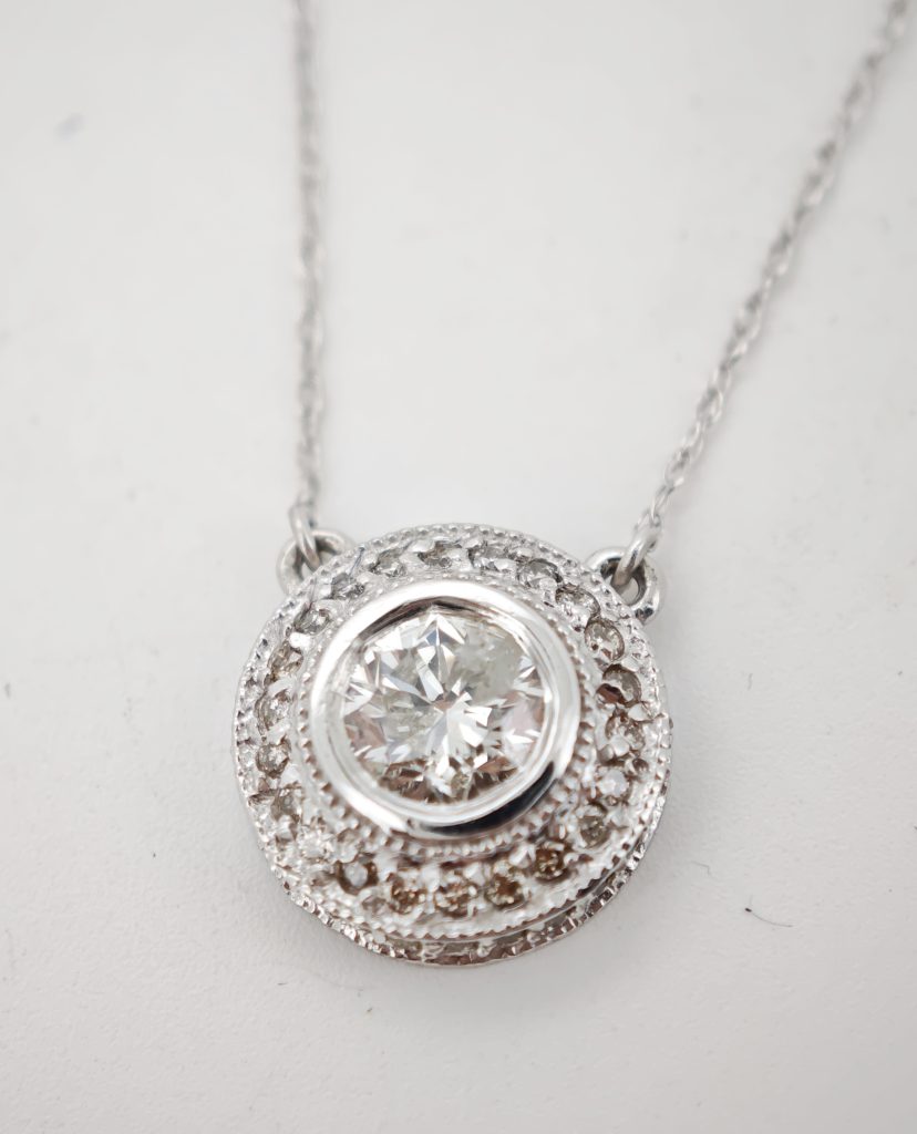 colier diamante aur 14k 1.08ct